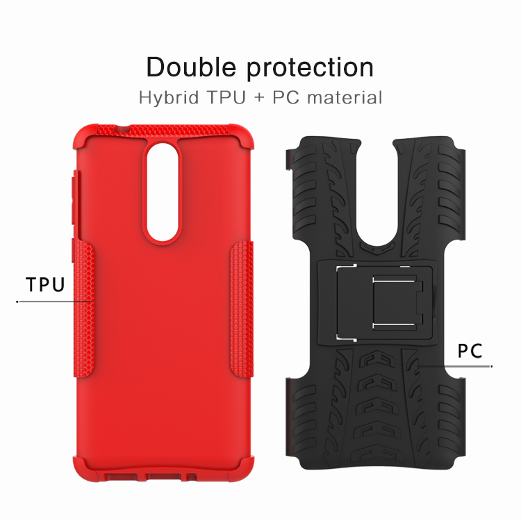Case Nokia 8 #เคสแข็งรูปแบบยางรถยนต์ Hybrid PC+TPU สีสันสวยงามทันสมัย