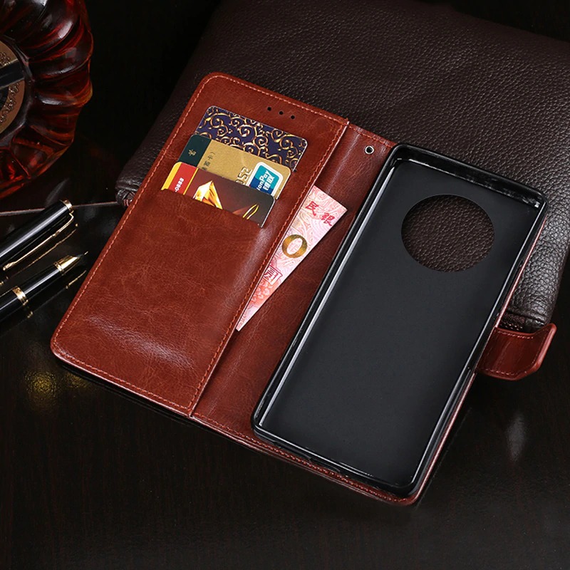 Case Huawei Mate 40 Pro #เคสฝาพับแบบกระเป๋าสตางค์หนัง PU ผิวหนังม้า Crazy Horse