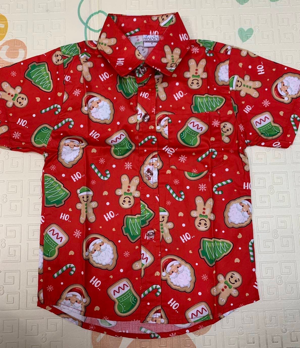 เสื้อเชิ้ตคริสต์มาส น้อง2ถึง14ปี