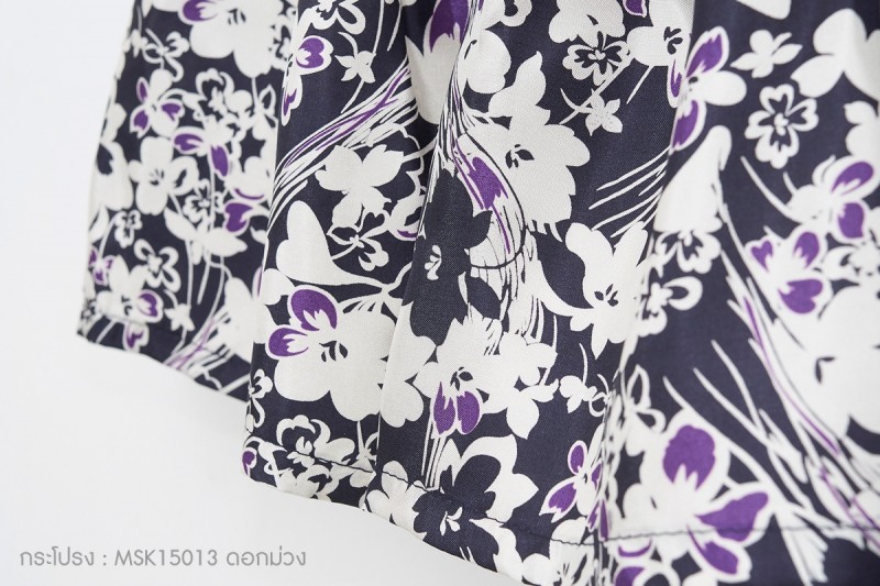 กระโปรงเด็ก 8 ถึง 10 ขวบ ลายดอกม่วง