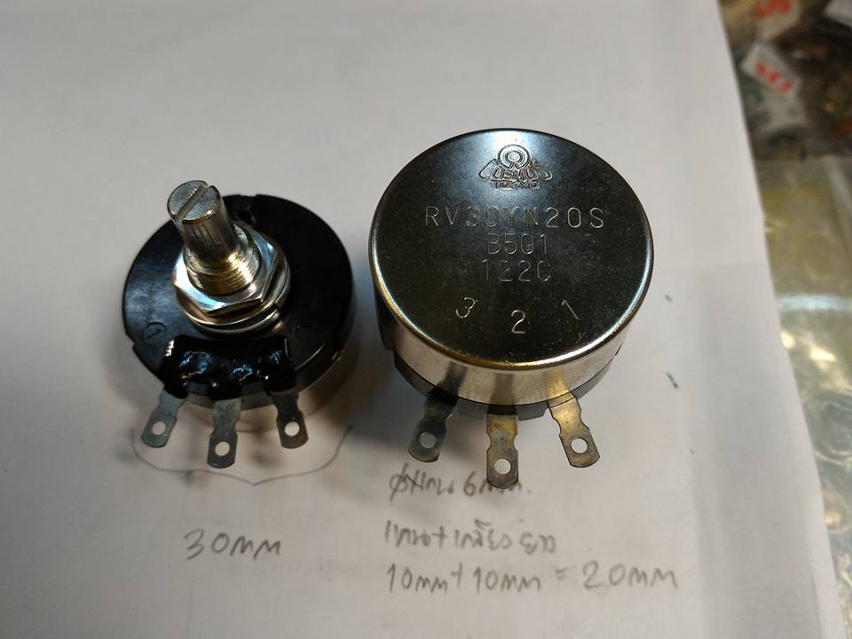 ขาย โวลุ่ม500โอห์ม โวลุ่ม500 ohm 1W โวลุ่ม RV30YN20S B501 ยี่ห้อ COSMO RV30YN20SB501 RV30YN 20S B501 500ohm โวลุ่ม500 ohm 1WATT 1วัตค ของญี่ปุ่นแท้ JAPAN ของแท้ ราคา ตัวละ . . . . . หน่วย บาท
