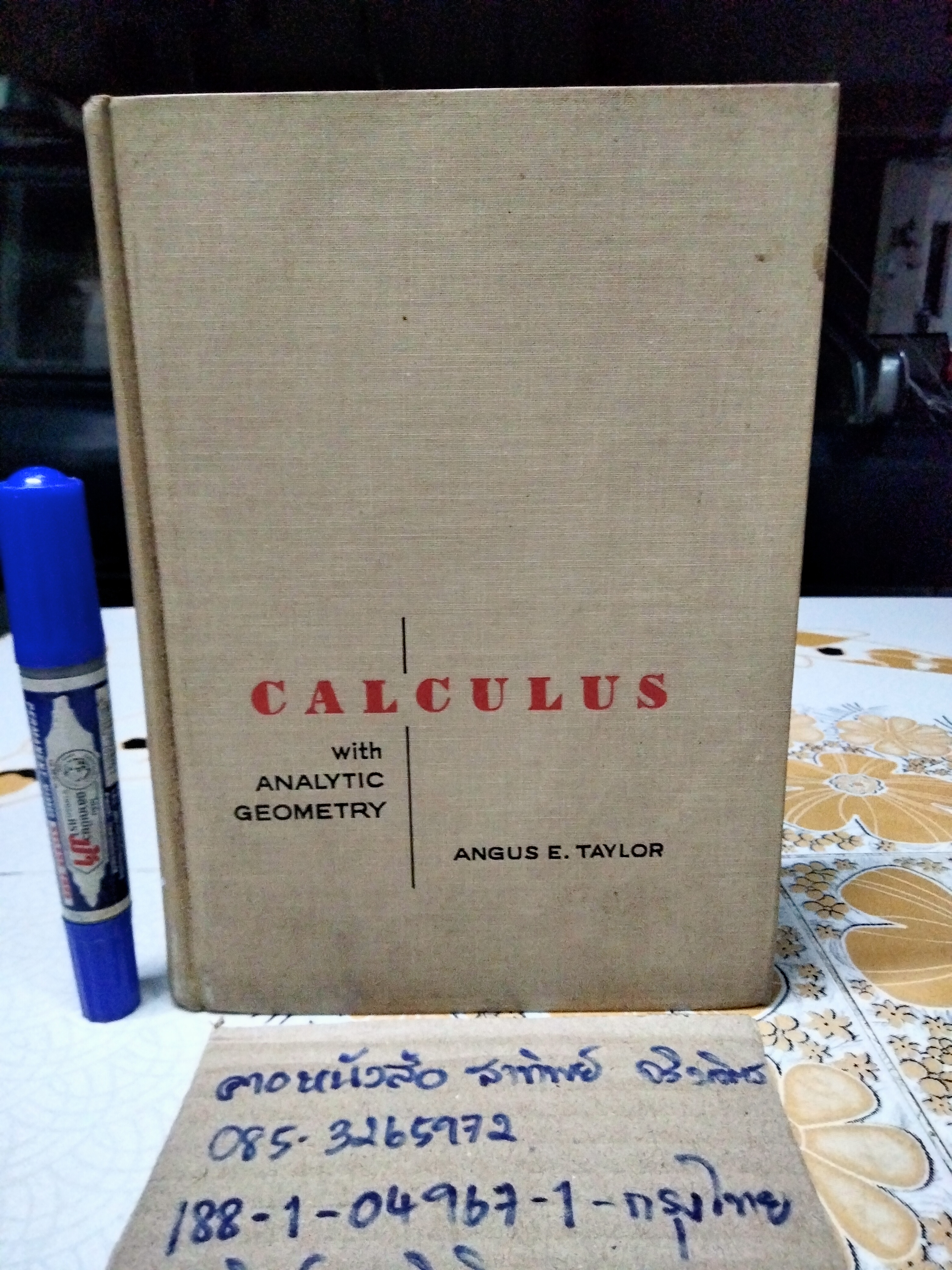 Calculus with Analytic Geometry by Angus E. Taylor (1959)