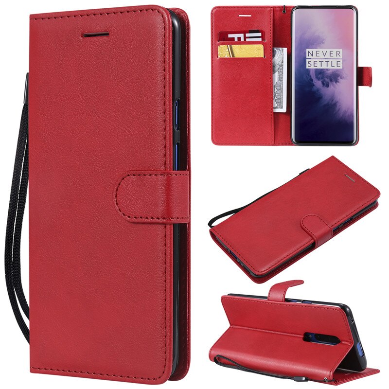 Case OnePlus 7 Pro #เคสฝาพับหนัง PU แบบกระเป๋าสตางค์ Wallet Leather Stand Case
