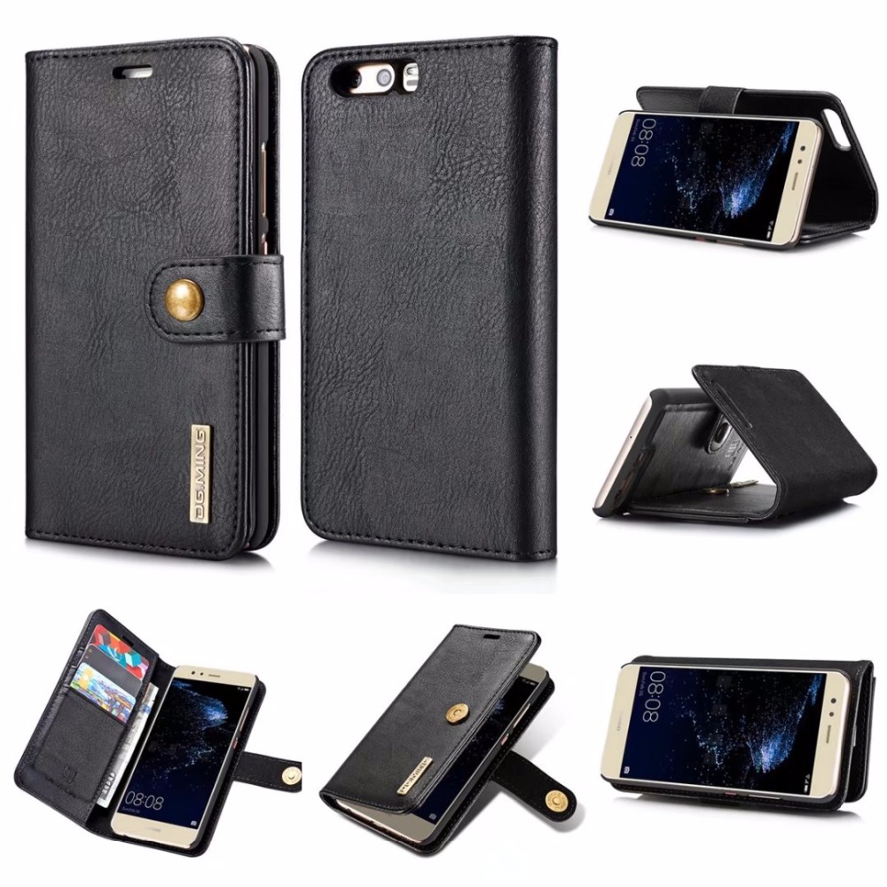 DG.MING เคส Huawei P10 Plus หนังฝาพับสไตล์กระเป๋าสตางค์แบบแยกส่วน 2 ใน 1