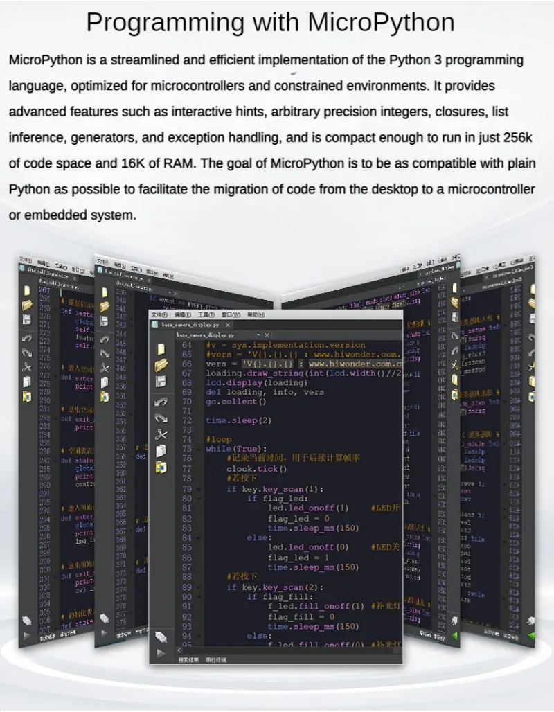 Vision Recognition โมดูล AI กล้องอัจฉริยะ Python Development Board