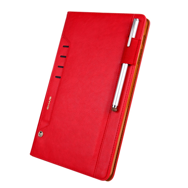 Case Samsung Galaxy Tab A 10.1 (2016) T580 T585 #เคสฝาพับหนัง PU คุณภาพดี พร้อมฝาปิดมีช่องเสียบการ์ด CMAI2 PU Leather Stand Wallet Flip