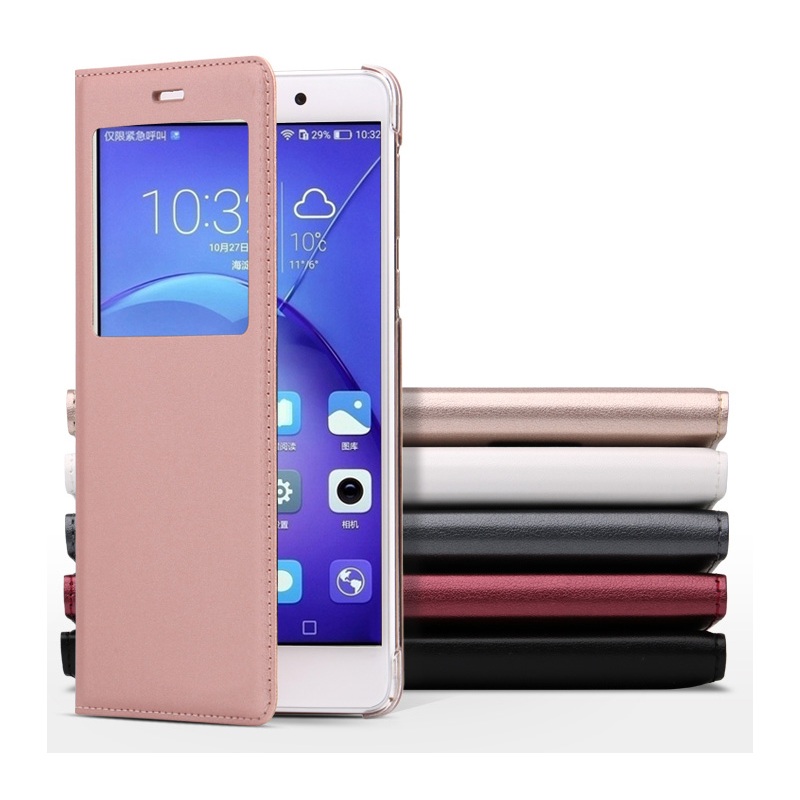 Case Huawei GR5 2017 เคสฝาพับ หนัง PU มีช่องวิว