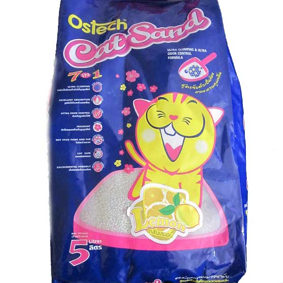 ทรายแมว Ostech(ออสเทค) 5 ลิตร มะนาว