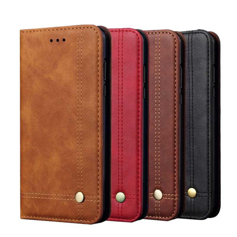 Case Samsung Galaxy J8 (2018) #เคสฝาพับหนัง PU Crazy Horse Texture Retro Leather Auto-absorbed Wallet คุณภาพดี