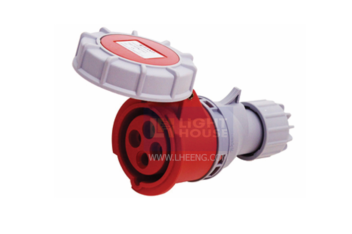 HTN-2141 "DAKO PLUG" เต้ารับกลางทางกันน้ำ (3P+E) 16A 400V IP67