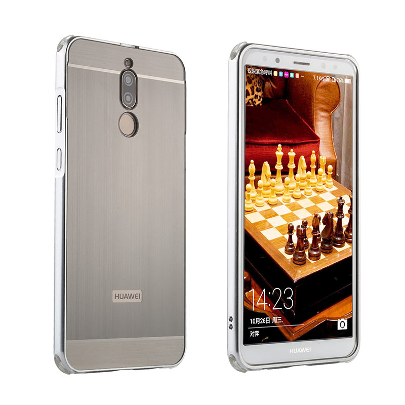 Case Huawei nova 2i5.9นิ้ว #เคสกรอบโลหะกันกระแทกฝาหลังพลาสติกเลื่อนสไลด์สวยงามทันสมัย