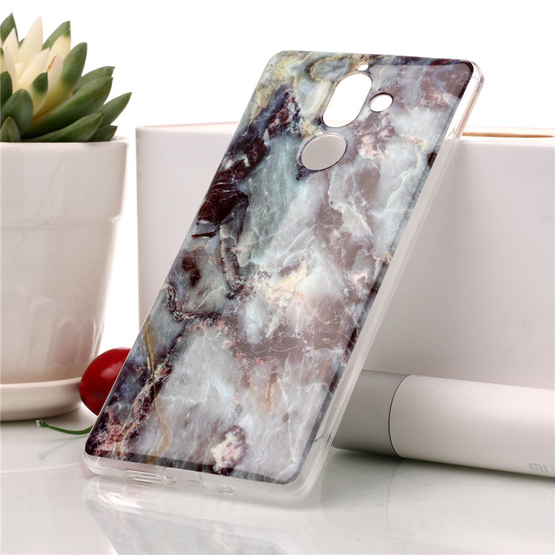 Case Nokia 7 plus #เคสฝาหลัง TPU นิ่มพิมพ์ลายรูปแบบลายหินอ่อน