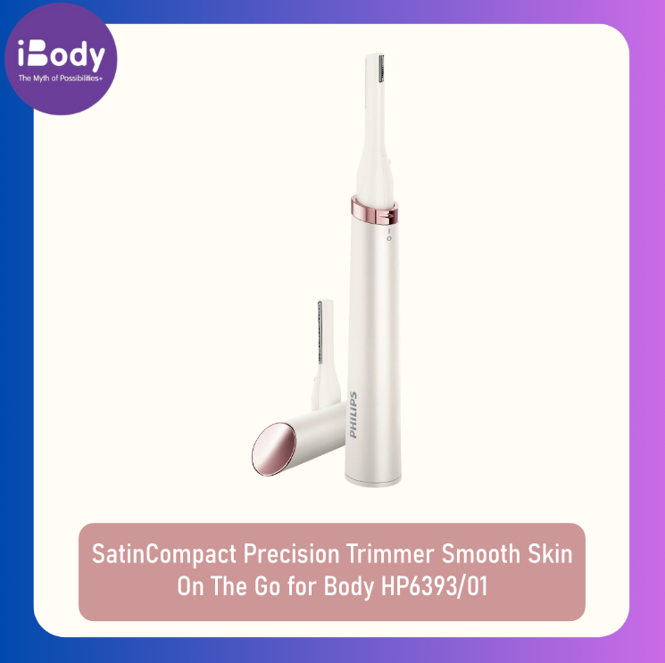 (Philips®) SatinCompact Precision Trimmer Smooth Skin On The Go for Body HP6393/01 เครื่องโกนขน สำหรับผู้หญิง