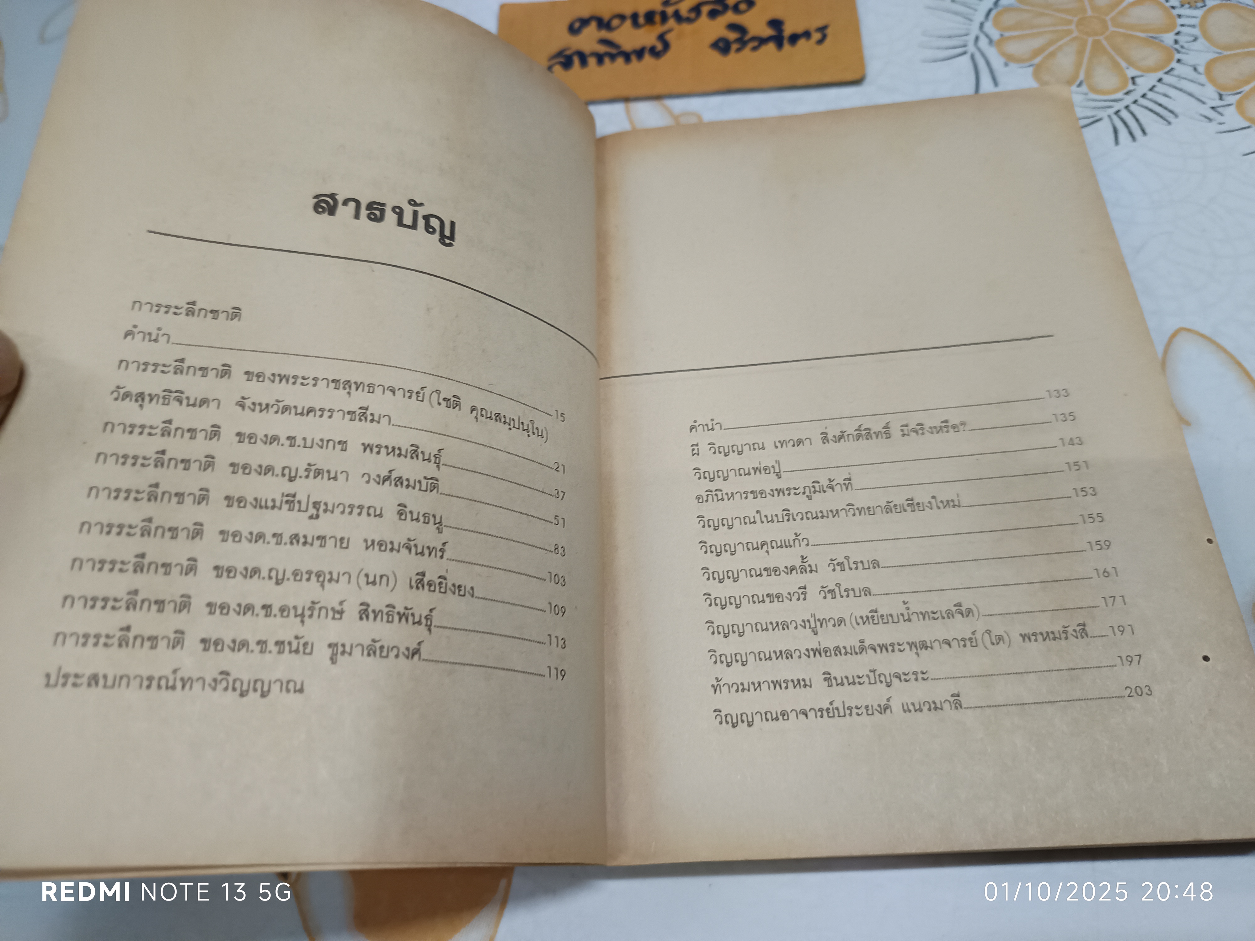หนังสือ ระลึกชาติ และประสบการณ์ทางวิญญาณ ผู้เขียน ศาสตราจารย์ ดร.คลุ้ม วัชโรบล **สินค้าหมด**