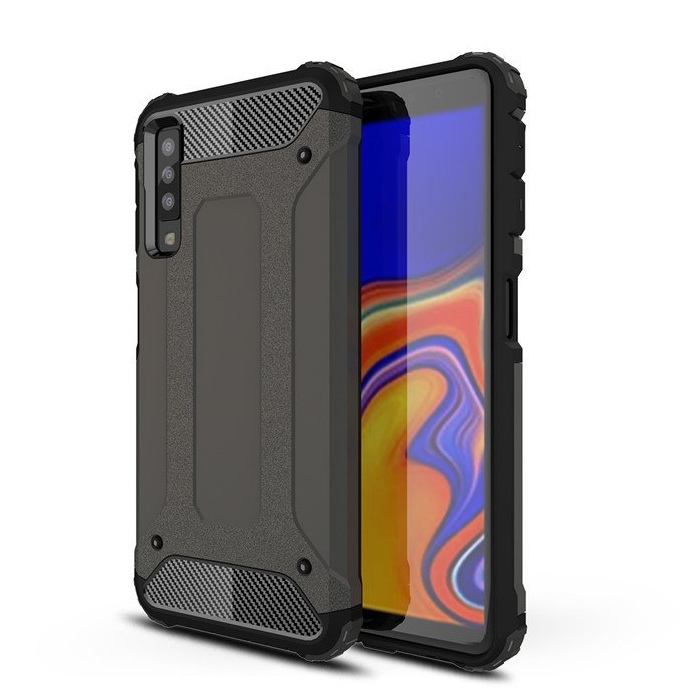 เคส Samsung Galaxy A7 (2018) #เคสฝาหลังเกราะป้องกัน ไฮบริด พลาสติก+TPU