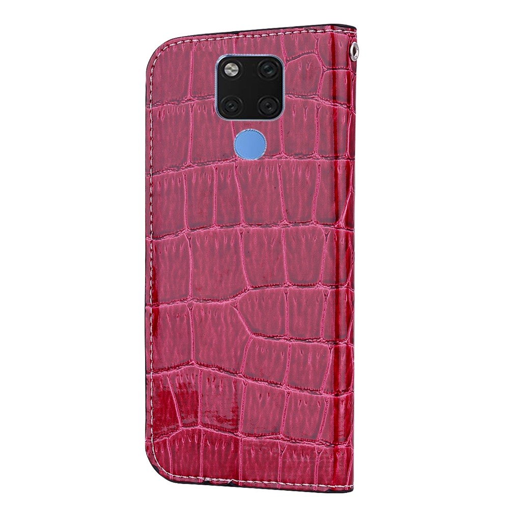 Case Huawei Mate 20 X #เคสฝาพับหนัง PU ลายหนังจระเข้ Crocquile Texture Glittery Sequins Splicing มีช่องใส่การ์ด