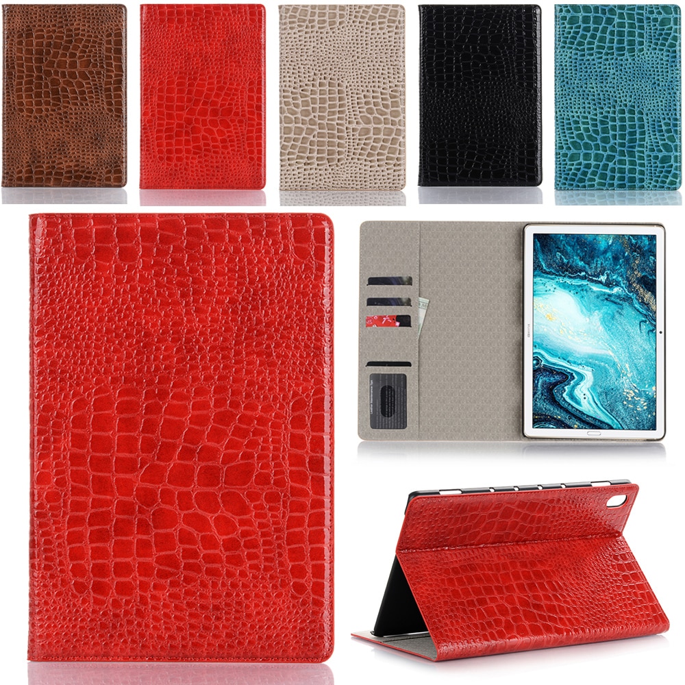 Case Huawei MediaPad M6 10.8 #เคสฝาพับแบบกระเป๋าสตางค์ลายผิวหนังจระเข้ Crocodile Texture