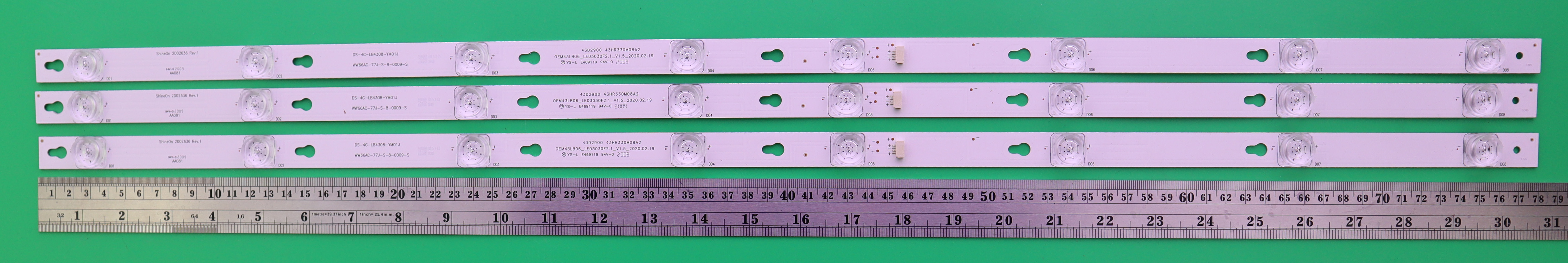 TCL LED43S62 43P2US 43D2920 43D2900 43S6000 8LED X 3 6V