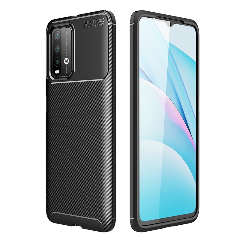 เคส Redmi 9T #เคสฝาหลังนิ่ม Carbon Fiber Anti-drop TPU Protection