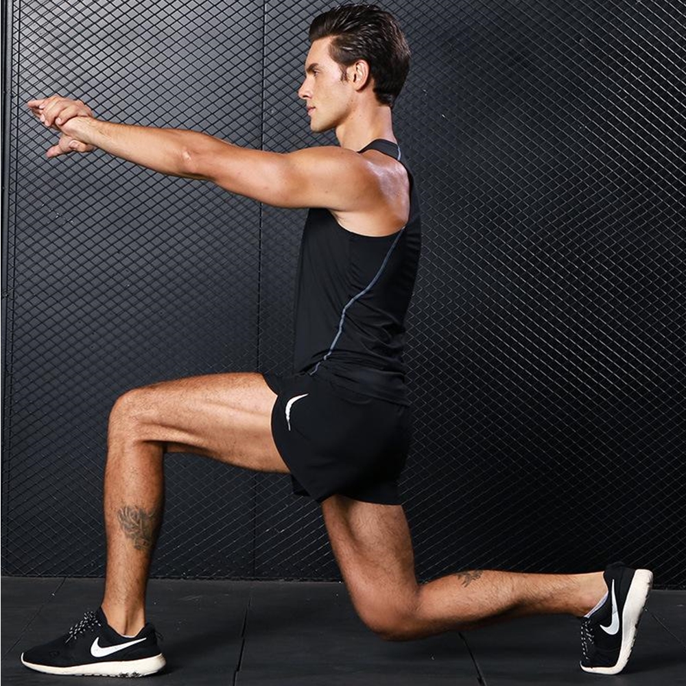 กางเกงวิ่งขาสั้นผู้ชาย วิ่งมารอธอน 2in1 แห้งเร็ว มีซิปกระเป๋าหลัง(F02)