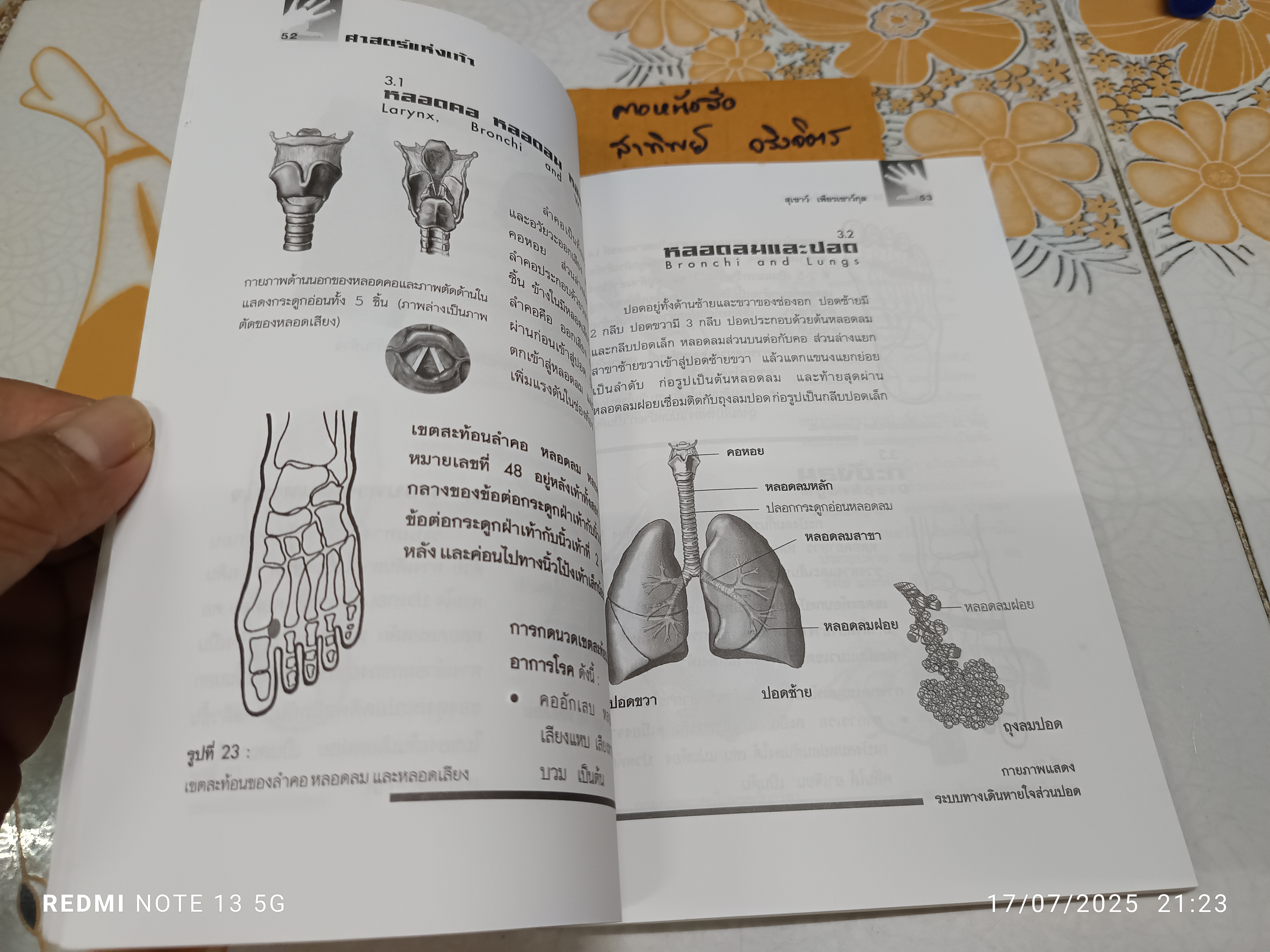 ศาสตร์แห่งเท้า โดย แพทย์จีนสุเชาว์ เพียรเชาว์กุล พิมพ์ครั้งที่ 4/2549 สำนักพิมพ์สุขภาพใจ