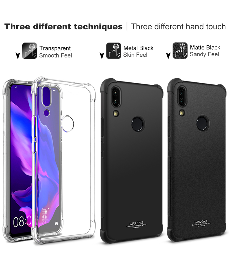 Case Huawei Y9 Prime 2019 #เคสฝาหลังIMAK Skin Feel Anti-drop TPU Case + ฟิล์มกันรอย Explosion-proof Screen Film