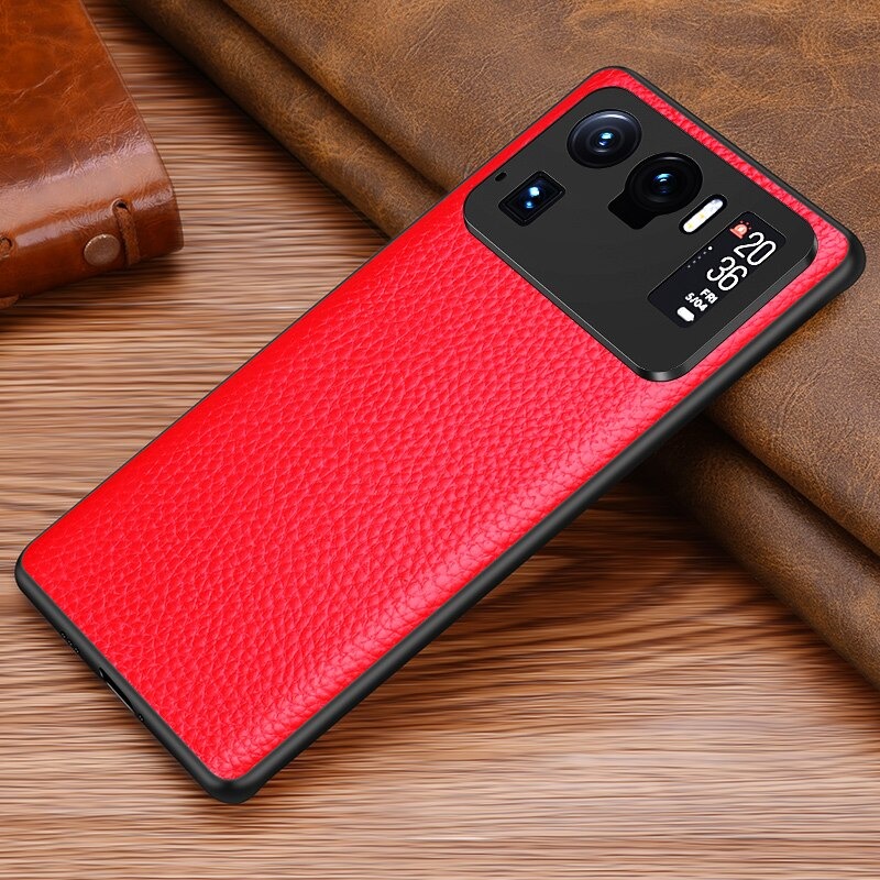 เคส Xiaomi Mi 11 Ultra #เคสฝาหลังหนังแท้ผิวลิ้นจี่ Luxury Well-Protected Litchi Texture Genuine Leather Coated TPU Protector