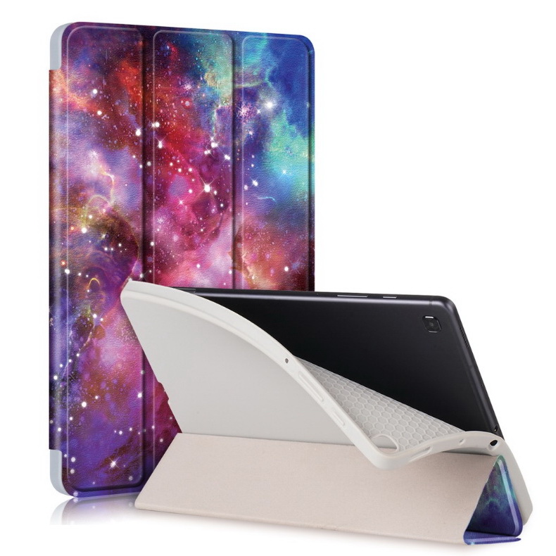 Case Samsung Galaxy Tab S6 Lite 10.4 SM-P610 P615 P617 #เคสฝาพับหนัง PU แบบ 3 พับมีช่องเก็บปากกา Soft TPU Tri-fold Stand Leather Smart Tablet