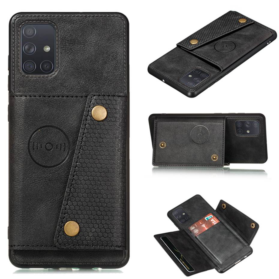 เคส Samsung Galaxy Note 10 Lite #เคสฝาหลัง TPU เคลือบหนัง PU มีที่เก็บบัตร PU Leather Coated TPU Card Holder Magnetic Kickstand