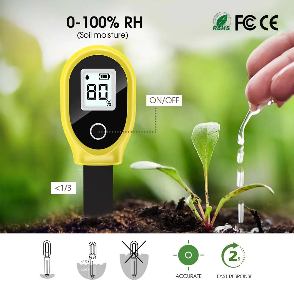 เซ็นเซอร์วัดค่าความชื้นในดิน Soil Moisture Meter Humidity Meter Detector Agriculture