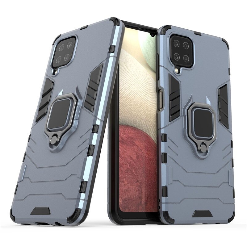 เคส Samsung Galaxy A42 5G #เคสฝาหลังพลาสติกแข็ง +TPU Hybrid Case มีแหวนสวมนิ้วโลหะ