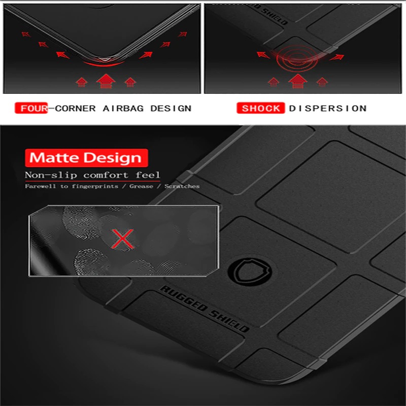 เคส iPhone 12 Pro Max#เคสฝาหลัง Rugged Shield Series Soft Silicone Shock Absorption Matte กันกระแทก