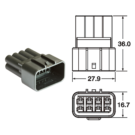 ปลั๊กต่อสายไฟในรถยนต์ AUTOMOTIVE CONNECTORS,090 FRKW FW SERIES SEALED 2sqmm