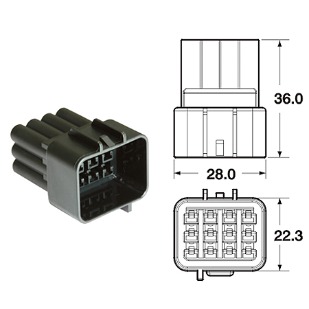 ปลั๊กต่อสายไฟในรถยนต์ AUTOMOTIVE CONNECTORS,090 FRKW FW SERIES SEALED 2sqmm