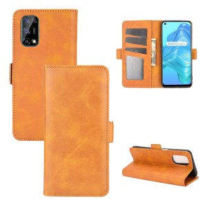 เคส Realme 7 5G#เคสฝาพับหนัง PU มีแถบปิดแม่เหล็กสไตล์กระเป๋าสตางค์