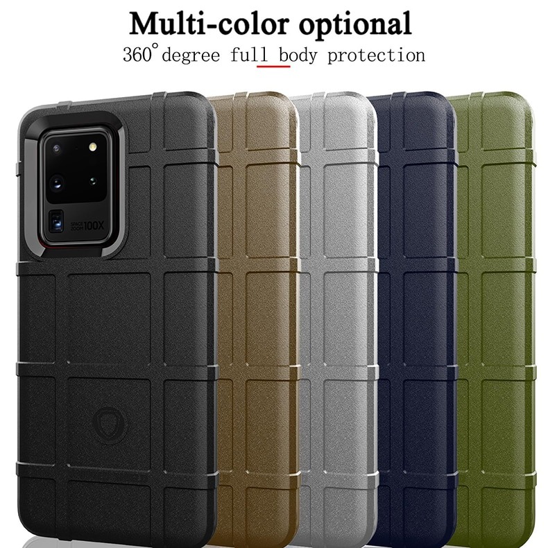 Case Samsung Galaxy S20 Ultra / S20 Ultra 5G #เคสฝาหลัง Rugged Shield Series Soft Silicone Shock Absorption Matte กันกระแทก