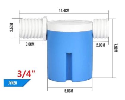 วาล์วควบคุมระดับอัตโนมัติขนาด1/2 "3/4" 1 " น้ำมีงอ 90 แถม