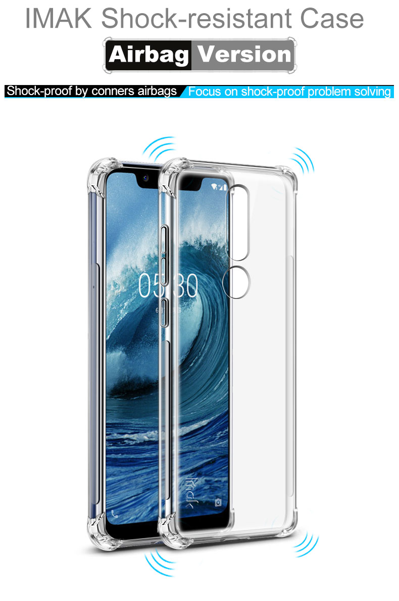 Case Nokia 5.1 Plus/X5 #เคสฝาหลังSkin Feel Anti-drop TPU Case + ฟิล์มกันรอย Explosion-proof Screen Film