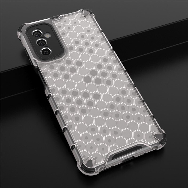 Case Samsung Galaxy M52 5G#เคสฝาหลังกันกระแทก Honeycomb Shock Absorber TPU + PC + Silicone Hybrid
