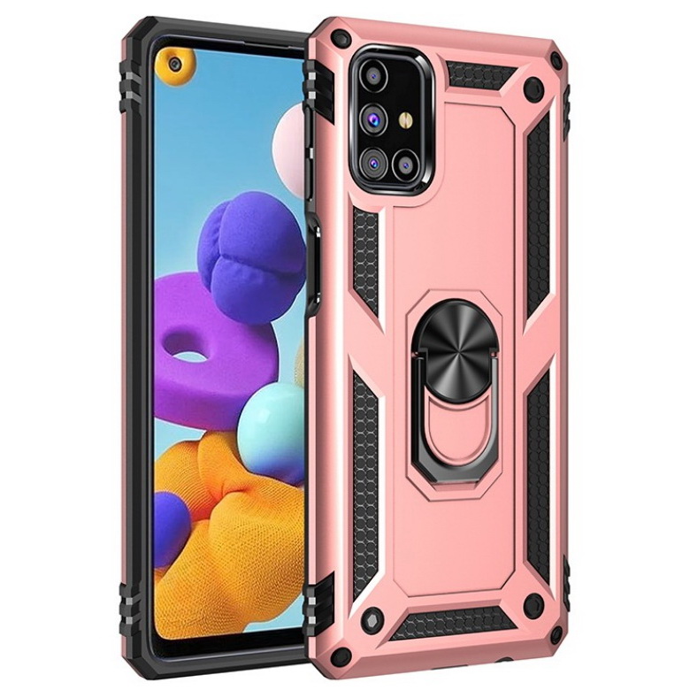 Case Samsung Galaxy M51 #เคสฝาหลัง Hybrid TPU+PC มีแหวนสวมนิ้ว