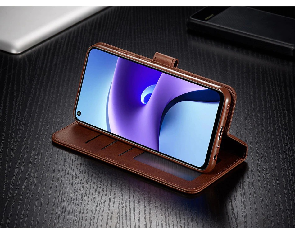 เคส Redmi Note 9T 5G #เคสฝาพับหนัง PU LC.IMEEKE คุณภาพดีสไตล์กระเป๋าสตางค์พร้อมช่องใส่การ์ด