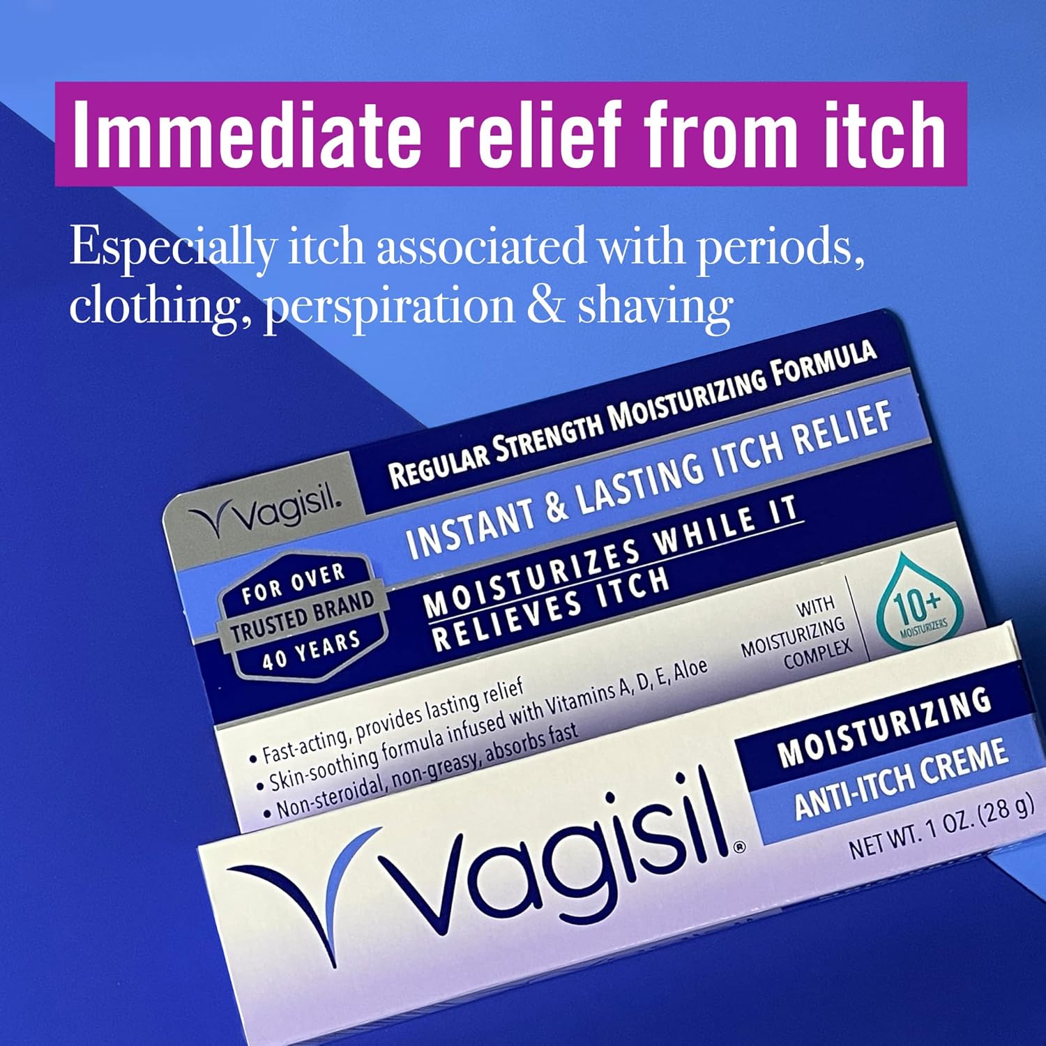 80% Sale!! EXP.06/2025 Vagisil® Regular Strength Anti-Itch Cream 28g ครีมบรรเทาอาการคัน สูตรเข้มข้น