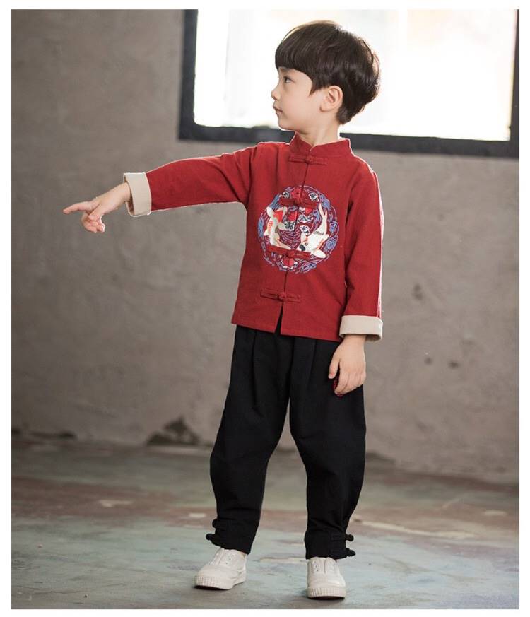 set เสื้อกับกางเกงเด็กชาย ตี๋น้อยรับตรุษจีน