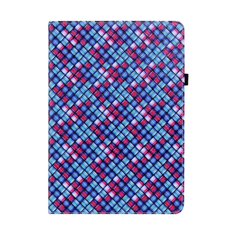 เคส Samsung Galaxy Tab S7 FE 12.4"(T730,T736) #เคสฝาพับหนัง PU แบบลายสานมีช่องใส่บัตร ตั้งได้ Leather Tablet Stand Cover with Card Holder