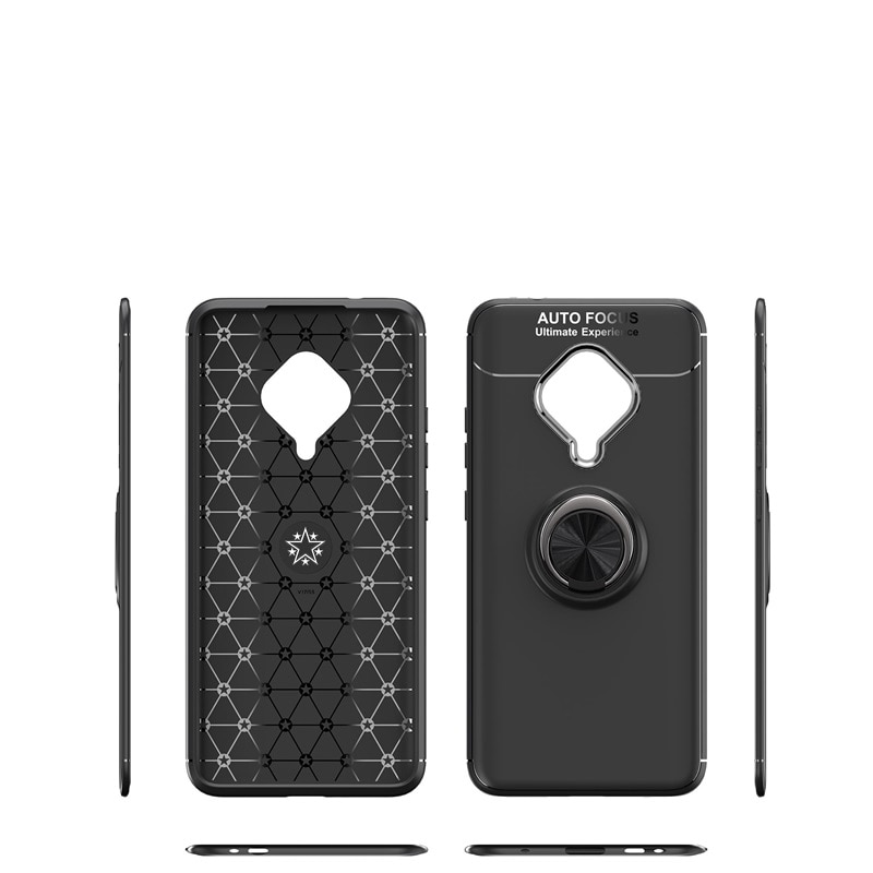 Case Vivo S1 Pro #เคสฝาหลัง TPU Finger Ring Kickstand (แผ่นโลหะแบบ Built-in)