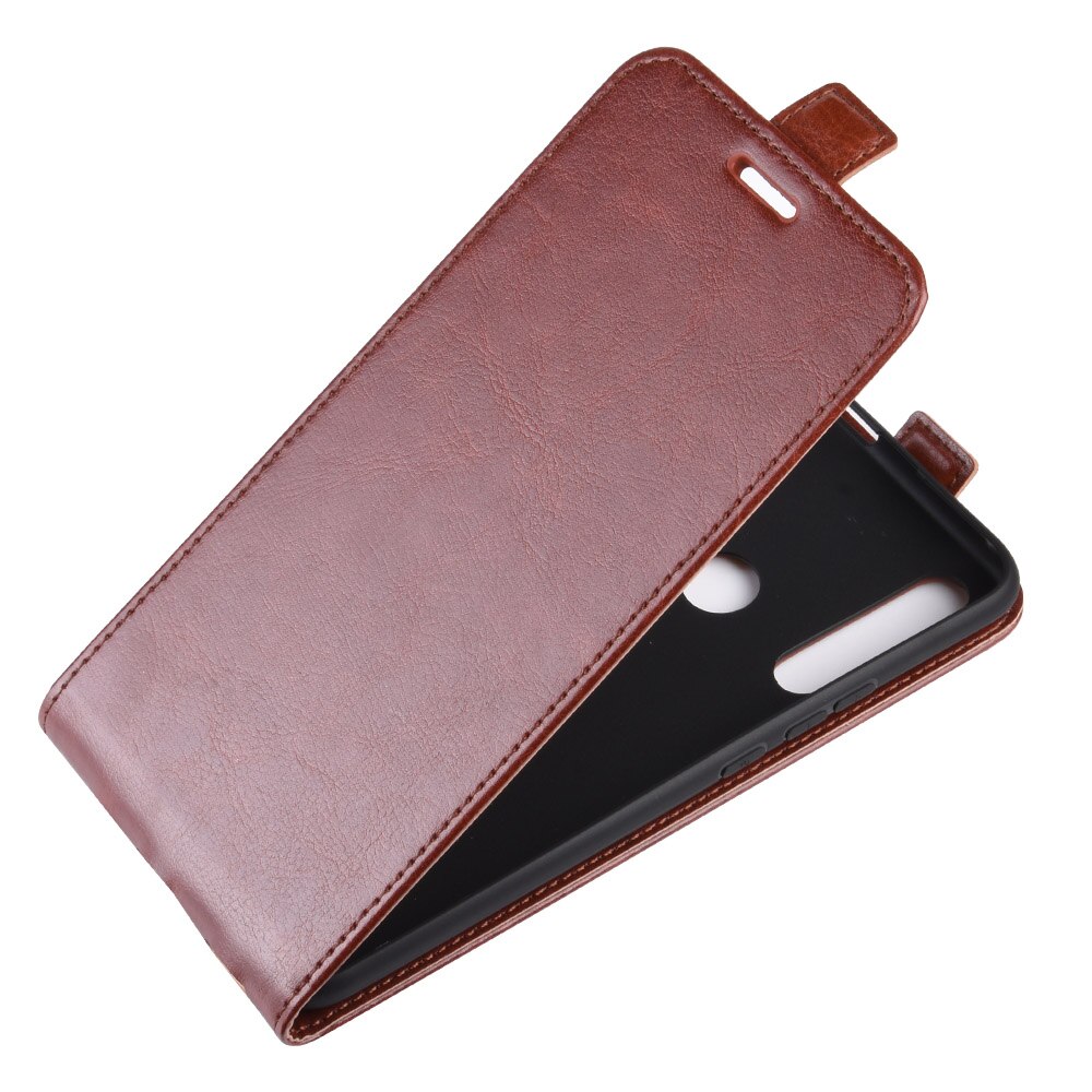 Case Huawei Y9s #เคสฝาพับหนัง PU Crazy Horse แนวตั้ง พร้อมช่องเสียบการ์ด