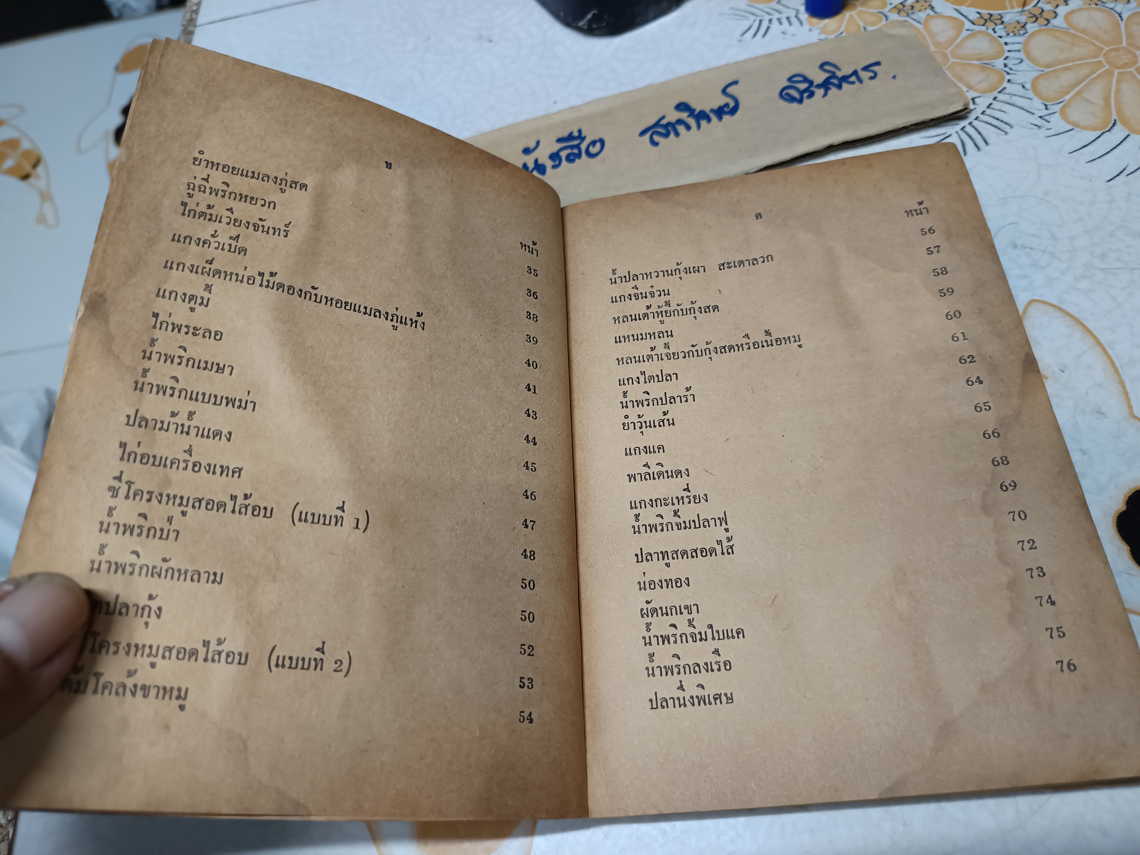 อาหารไทย โดย อ.จรรยา สุบรรณ์ (เล่มเล็ก) ** หนังสือมีคราบน้ำทั้งเล่ม **สินค้าหมด**