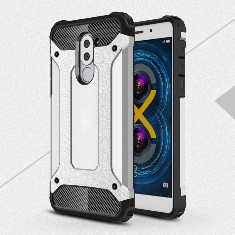 เคส Huawei GR5 2017 #เคสไฮบริดกันกระแทก Armor Guard Hybrid สีเงิน #พร้อมส่ง