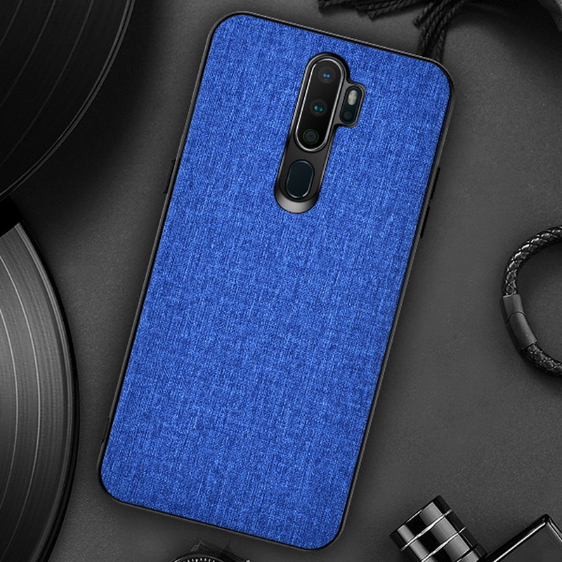 เคส OPPO A9 (2020) / A5 (2020) #เคสฝาหลังเคลือบผิวผ้า Matte Cloth PU + PC + TPU Hybrid