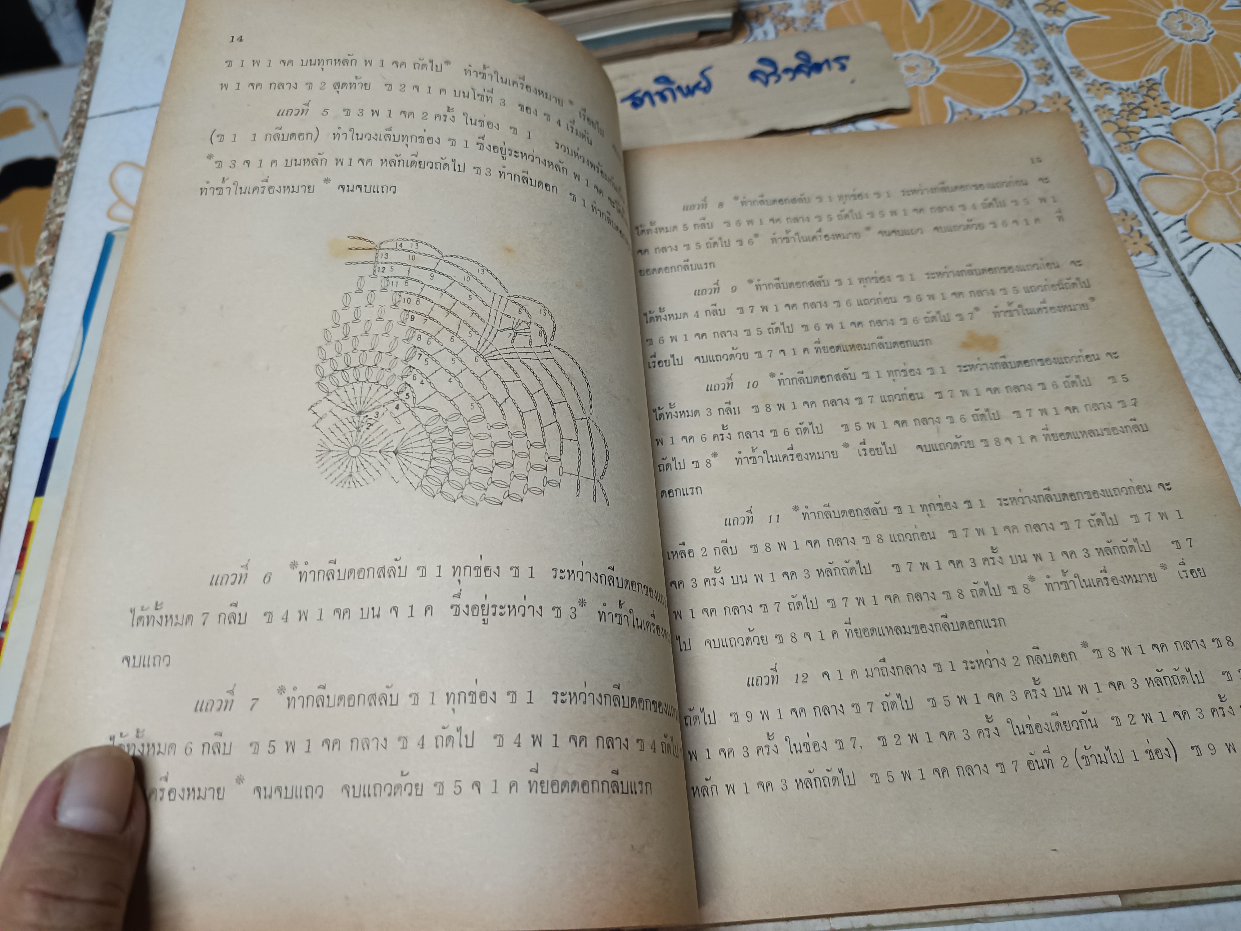 ตำราการถักโครเชท์ โดย จิตรี พิมพ์ปี 2516